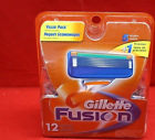 047400305526 - Gillette 100 12 Authentic Cartridges Fusion Replacement