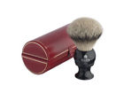 0482 Kent Shaving Brush Pure Badger Silver Tip Black Handle Large