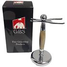 1 Shaving Brushes Brush And Razor Stand Stainless Steel 763109417246