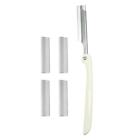 12 Pieces Eyebrow Razor Stainless Steel Trimmer Dermaplaning Tool White