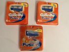 12pcs Total Cartridge Gillette Fusion Razor 3x4 Blades Manual Shaving