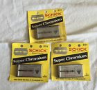 1969-70 Chromium Super Razor Dispensers Nos Double Edge 3 Schick Blades Vintage