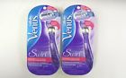 Ew2195r 2 Razors Flexi-ball Gillette Cartridges - Venus Swirl