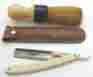 200-5 Allied Mfg Solingen Germany Rubberset Vintage Barbershop Straight Razor And Hair Brush