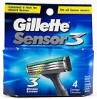 20001932 Gillette Sensor 3 Razor Blades 4 Pack New Unopened