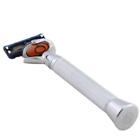 20161223097 Frank Shaving Chrome Metal Handle Fusion Proglide Flexball Manual Razor