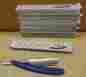 202831 No Name Lot Of 10 Straight Razors Blue Black White Handles Free Ship K2