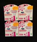 W300794700 24 Cartridges Schick Quattro For Women 4-blade 4 X 6 Razor Refills