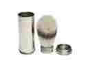 24932480013 Kingsley Pure Bristle Shave Brush Travel Brass Nickel Plated