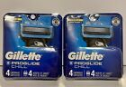 2x Gillette Proglide Chill 5-blade Razor Refill Cartridges 4-pack 8