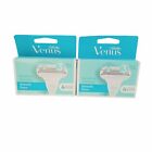 2x Gillette Venus Skin Elixir Sensitive Smooth 3 Blades 4 Cartridges Per Box New