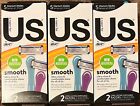 3 Pack Bic Us Razors Smooth 5 Titanium Blades 2 Count Per Package