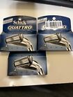 3 Schick Quattro Mens Razor Blades Refills Total Of 12 Cart New Free Shipping