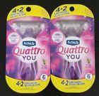 4105802251 Schick New Quattro You Aloe Violet Skin Razors Per Pack