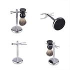 4335077477 Loglife Pure Badger Shaving Brush With Chrome Razor Stand Set