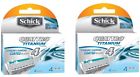 46017-2 Schick Quattro Titanium Refill Cartridges Count 635133918795