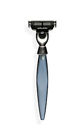 613443730016 Eshave Blades Razor Nickel Plated Blue Handle