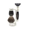 794168211469 Edwin Jagger Simulated Ebony And Nickel Shaving Set
