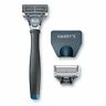 810006471915 Harrys Mens Razor With Blade Cartridges Nocturnal Black