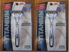 839954000206 Titanium Aloe Coated Razors 2 4 Cartridge Quattro Blades Schick