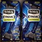 841058020745 Xtreme Ultimate Schick New 2x 3 Disposable Mens Razors