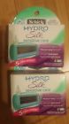 841058040682 Schick Quattro 2 Pack New Hydro Silk Sensitive Care Women 8 Cartridges