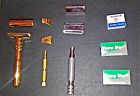 90702003 Merkur Futur Safety Razors Gold Plated Razorock Slant Razor Blades