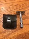 90985000 Merkur Travel Safety Razor With Barber Open Comb And Black