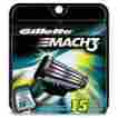 99268501 Gillette Mach Razor 3 Blades 15 Pack 100 Authentic New Sealed