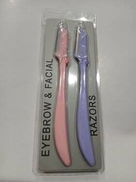 About Face Universal Gp Products/kai Usa 723528007411 Eyebrow And Facial Razor Blade Hair Trimmer Dermaplaning Tool 2 Piece Set
