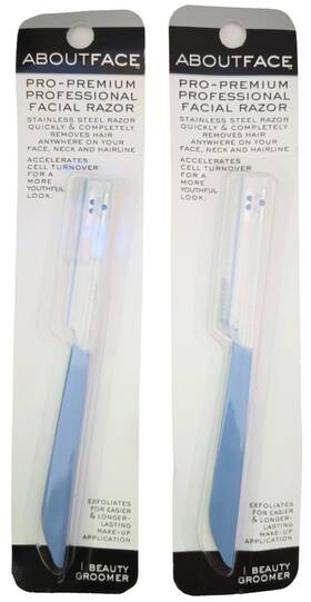 Aboutface 675690650219 About Face Propremium Facial Razor 2 Pack Remove Hair