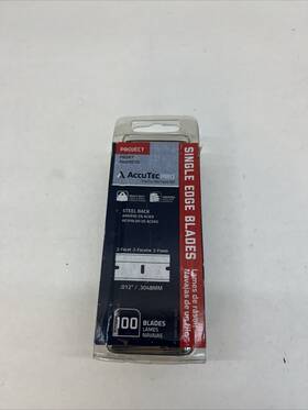 Apbl-7055 Accutec 843382108120 Pro Heavy Duty Steel Backed Single Edge Razor Blade-100-pack -