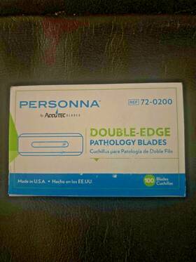 72-0200 Accutec Personna Double-edge Pathology Blade 100pk