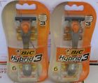 Advance Hybrid Bic 3 Razor 2 X Packs Handles 12 Cartridges Total Blades 070330722620