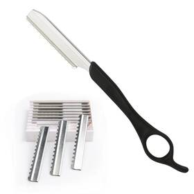 Aeeocass 779368016700 Razor For Hair Cutting Straight Shaving Razors Black