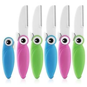 20240912 Agloo 6 Pcs Eyebrow Razor - Adorable Bird-shaped Dermaplane For Precise