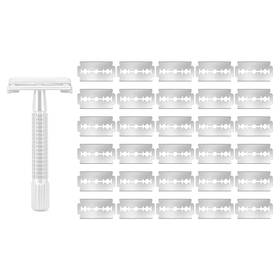 Aj-vadp-01 Ajrwiiy Double Edge Safety Razor Blades For Van Der Hagen 30 Replacement Silver