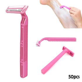 Alltopbargains 795735235072 50 Count Womens Twin Blade Disposable Razors Smooth Shaving Removal Trimmer