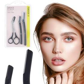 F2117243bk Almar Sales Company Eyebrow Kit - 3pc Brow Trimmer And Razor Set For Precision Shaping Pink