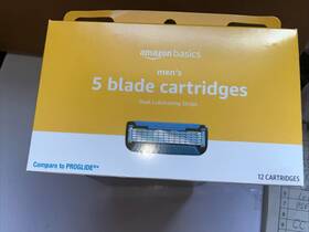 Amazon Basic 313053855801 5-blade Razor Refills For Men With Dual Lubrication And Precision Beard Trimm