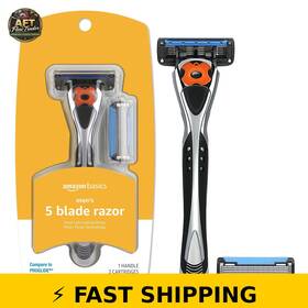 Amazon Basics 195515007689 5-blade Motionsphere Razor For Men With Trimmer