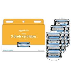 Amazon Basics 195515012577 5-blade Razor Refills For Men With Dual Lubrication And Precision Beard Trimmer