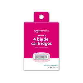 Amazon Basics 445047368325 Women Ladies 4 Blade Razor Refill Fits Venus Handles 6 Pack New