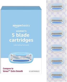 Amazon Basics 842379109294 5-blade Razor Refills For Women 6 Count Pack Of 1