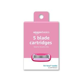 Amazon Basics 842379199240 Womens 5 Blade Razor Blades Refills Fits 6 Count Pack Of 1