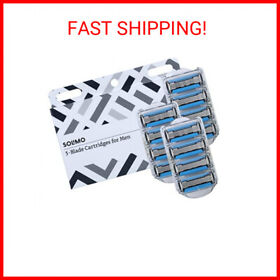 B07bc8ryzj Amazon Brand Solimo 5-blade Razor Refills For Men With Dual Lubrication And Pr