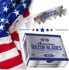 Md0015 American Razor Blades 100 For Barbers Pre Cut Snipped Half Sungle Edge Beard Shave Lineup