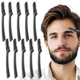 Nx9w4fmif Andibro 10pack Folding Eyebrow Razors Dermaplane Razor For Men Multi-function Black