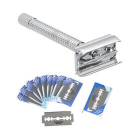 W4136-hmyfbasl Anself Safety Razor Metal Double-edged Shaving Manual Mustache Removal Traditi