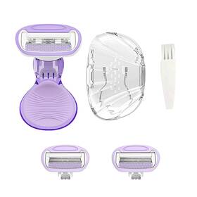 Aougo 725944648551 Travel Razors For Women 1 Count Sensitive Skin Size Razor 2 Purple Aougo 725944648551 Travel Razors For Women 1 Count Sensitive Skin Size Razor 2 Purple